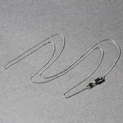 14k White Gold Cable Link Chain 0.5mm  DestGlow