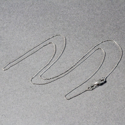 14k White Gold Cable Link Chain 0.5mm  DestGlow