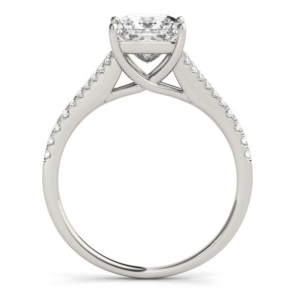 14k White Gold Princess Cut Split Shank Diamond Engagement Ring (1 1/8 cttw) by Bids.com