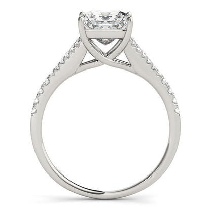 14k White Gold Princess Cut Split Shank Diamond Engagement Ring (1 1/8 cttw) by Bids.com