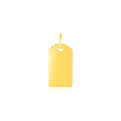 14K Yellow Gold Tag Pendant by Bids.com