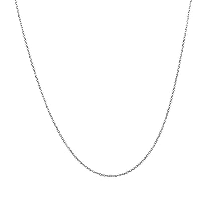 14k White Gold Diamond Cut Cable Link Chain 0.7mm by Bids.com