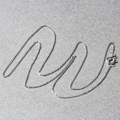 14k White Gold Diamond Cut Cable Link Chain 0.7mm by Bids.com
