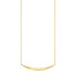14k Yellow Gold Necklace with Polished Curved Bar Pendant by Avera Group