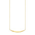 14k Yellow Gold Necklace with Polished Curved Bar Pendant - necklaces