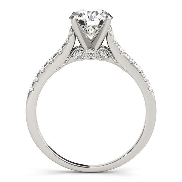 14k White Gold Diamond Engagement Ring With Single Row Band (1 3/4 cttw) by Bids.com