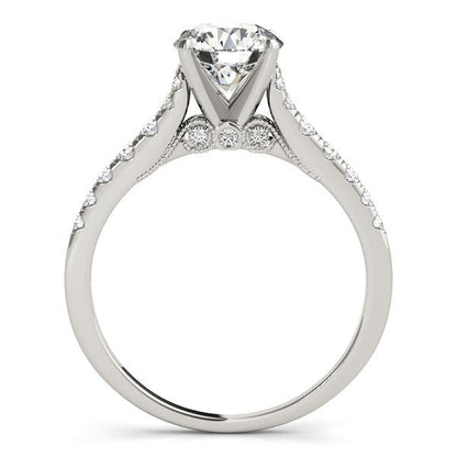 14k White Gold Diamond Engagement Ring With Single Row Band (1 3/4 cttw) by Bids.com