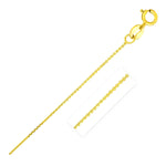 14k Yellow Gold Diamond Cut Cable Link Chain 0.7mm - necklaces
