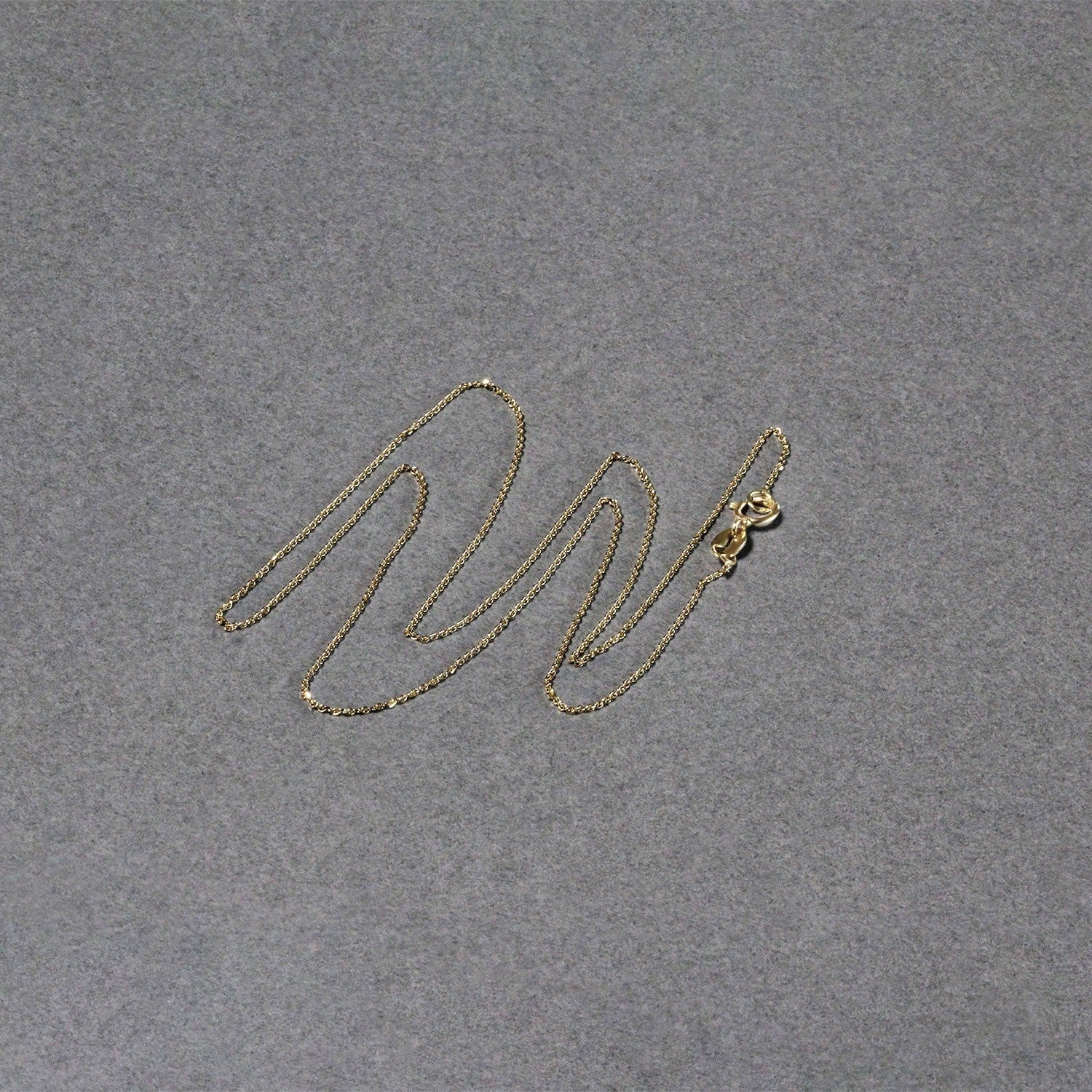14k Yellow Gold Diamond Cut Cable Link Chain 0.7mm 