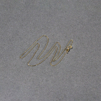 14k Yellow Gold Diamond Cut Cable Link Chain 0.7mm 