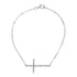 Sterling Silver Cross Bracelet with Cubic Zirconias by Avera Group