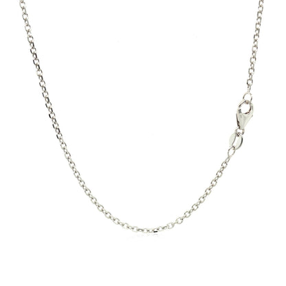 14k White Gold Adjustable Cable Chain 1.5mm  DestGlow