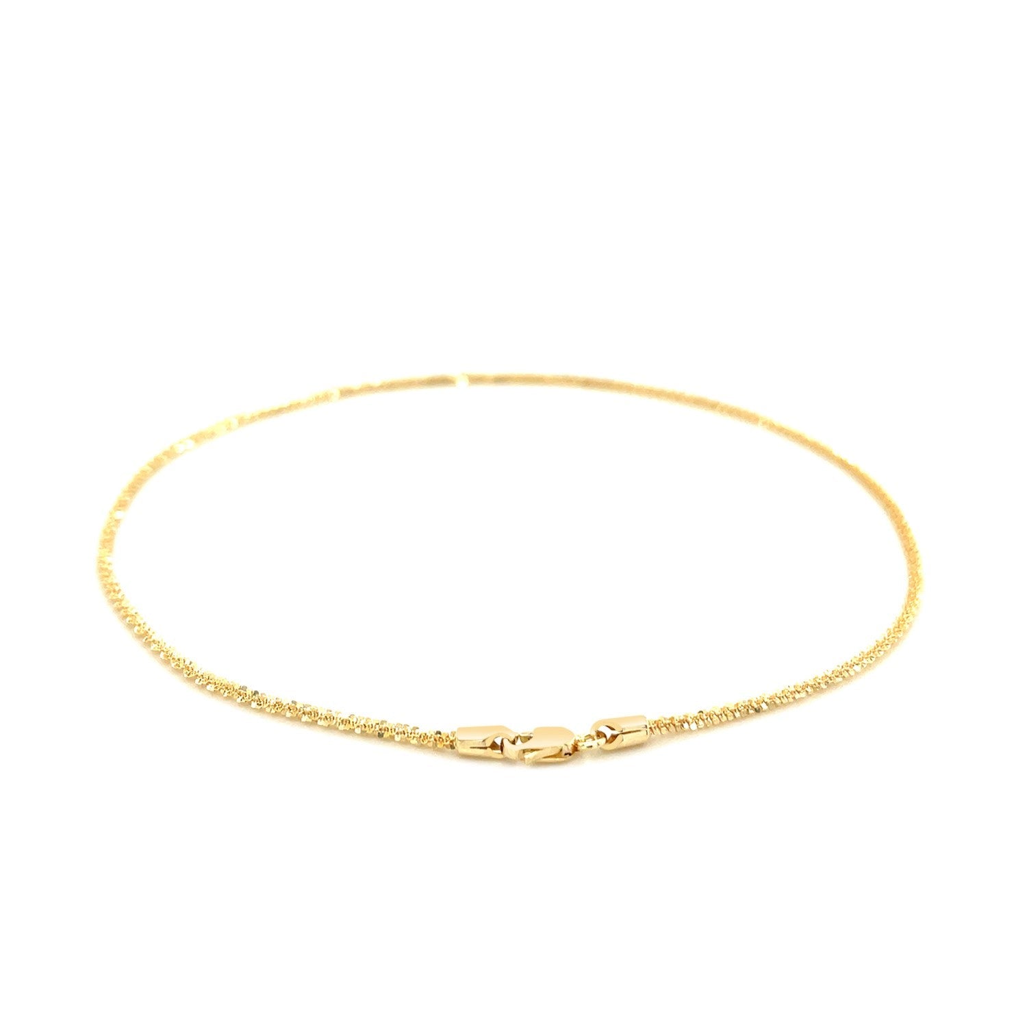 10k Yellow Gold Sparkle Anklet 1.5mm - DestGlow