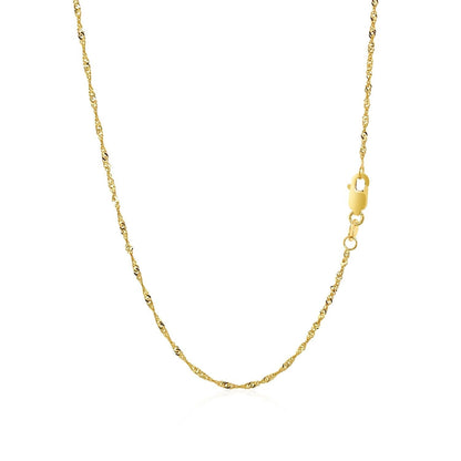 10k Yellow Gold Singapore Chain (1.50 mm)  DestGlow