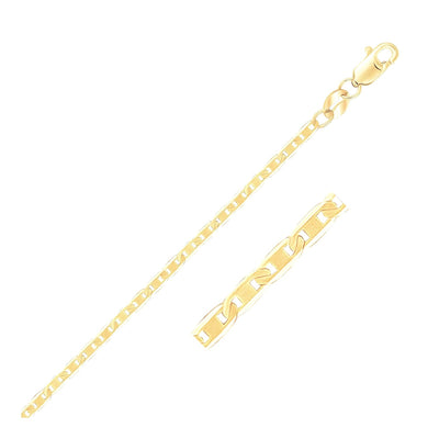 14k Yellow Gold Mariner Link Anklet 1.7mm - accessories