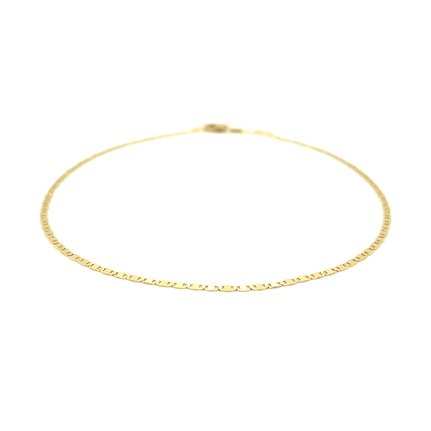 14k Yellow Gold Mariner Link Anklet 1.7mm  DestGlow