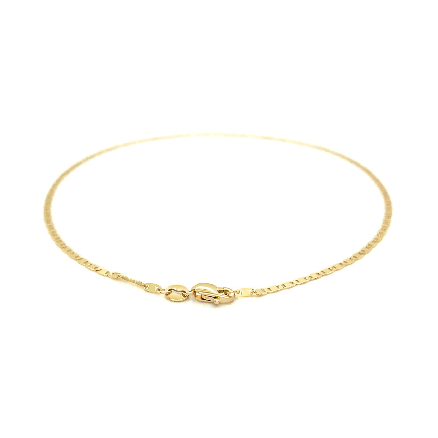 14k Yellow Gold Mariner Link Anklet 1.7mm - DestGlow
