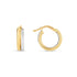 14k Two Tone Gold Double Round Hoops - accessories