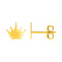 14k Yellow Gold Post Earrings with Crowns by Avera Group