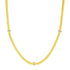 Woven Rope Necklace with Diamond Accents in 14k Yellow Gold
