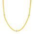 Woven Rope Necklace with Diamond Accents in 14k Yellow Gold 