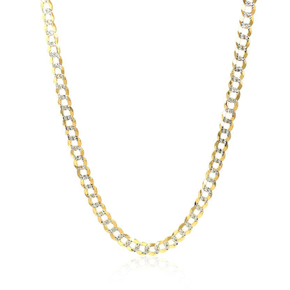 3.6 mm 14k Two Tone Gold Pave Curb Chain by Bids.com