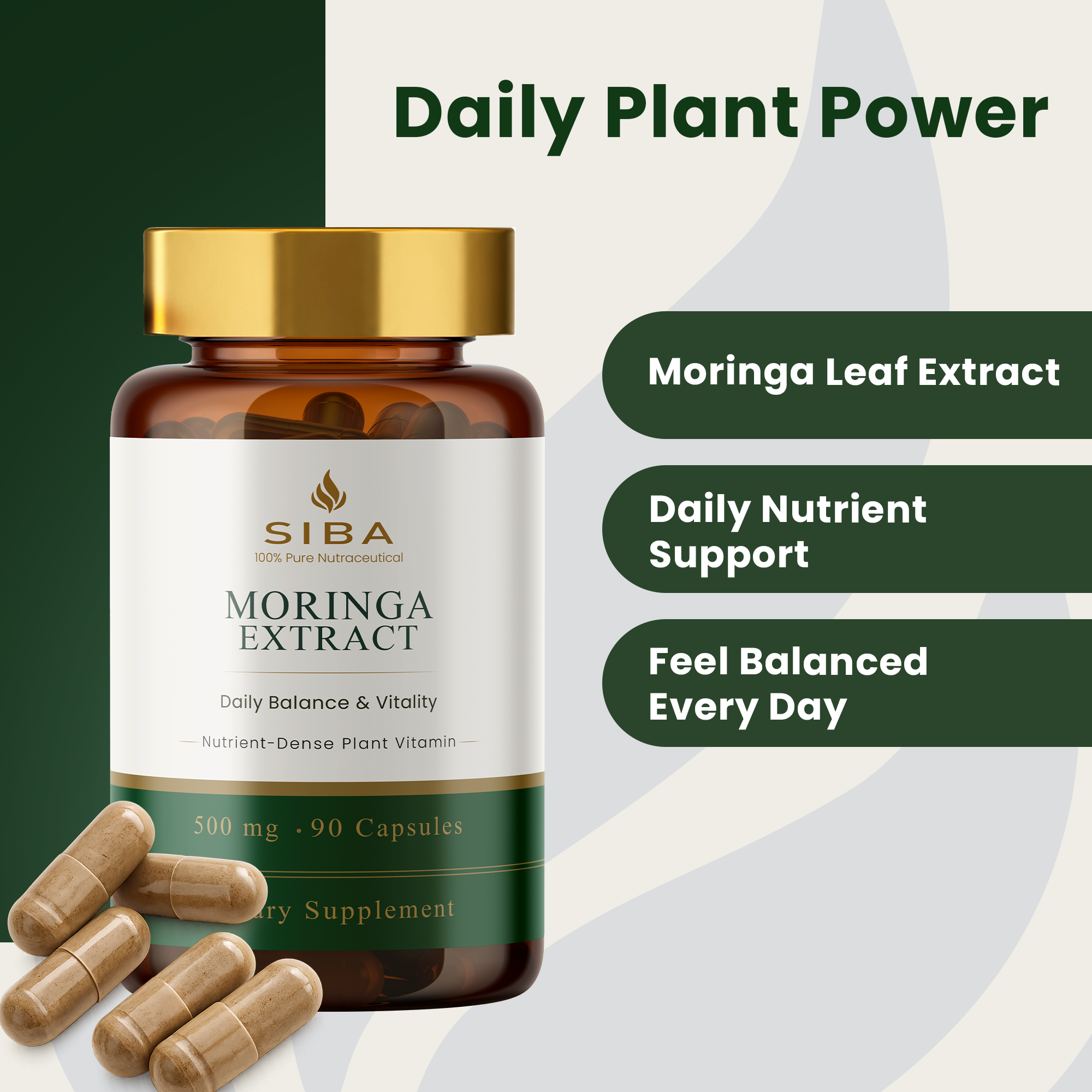 Moringa Leaf Capsules by Siba Vitamins Store