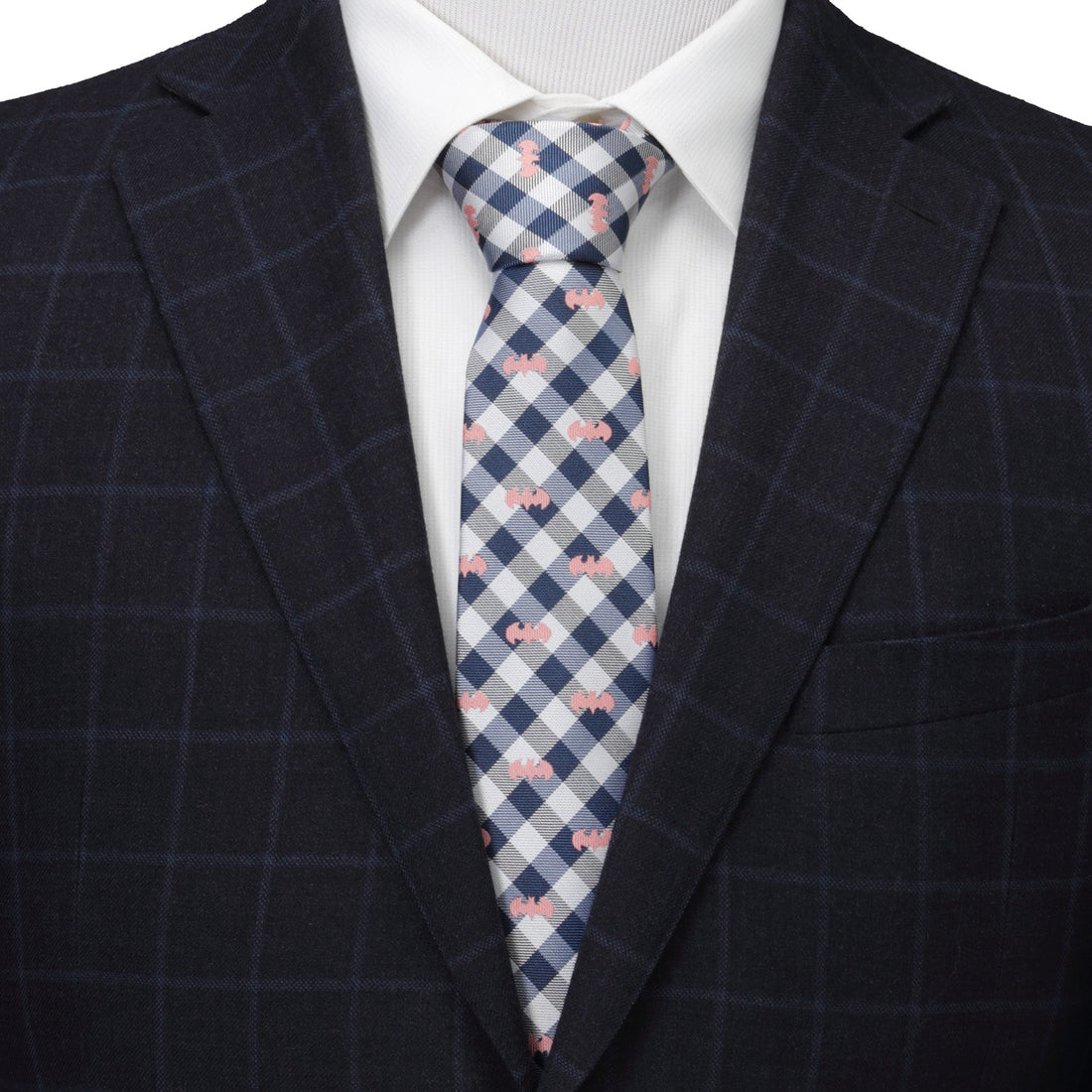 DC Batman Plaid Navy Men&