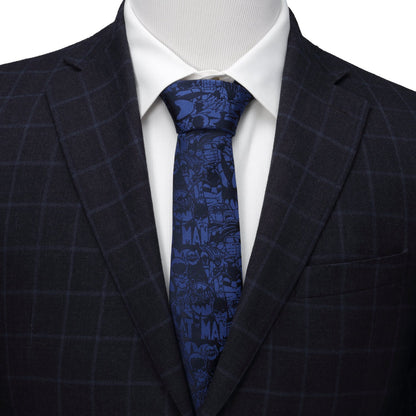 DC Batman Comic Blue Tie by Cufflinks.com
