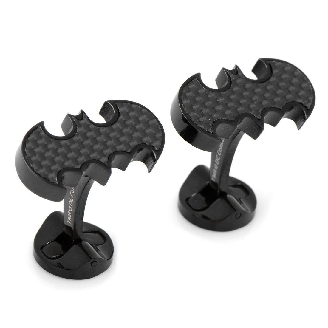 DC Batman Stainless Steel Carbon Fiber Cufflinks by Cufflinks.com