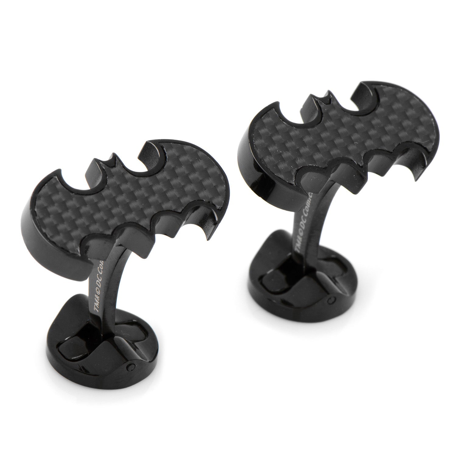 DC Batman Stainless Steel Carbon Fiber Cufflinks by Cufflinks.com