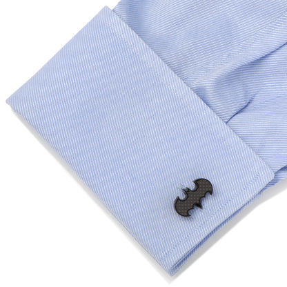 DC Batman Stainless Steel Carbon Fiber Cufflinks by Cufflinks.com