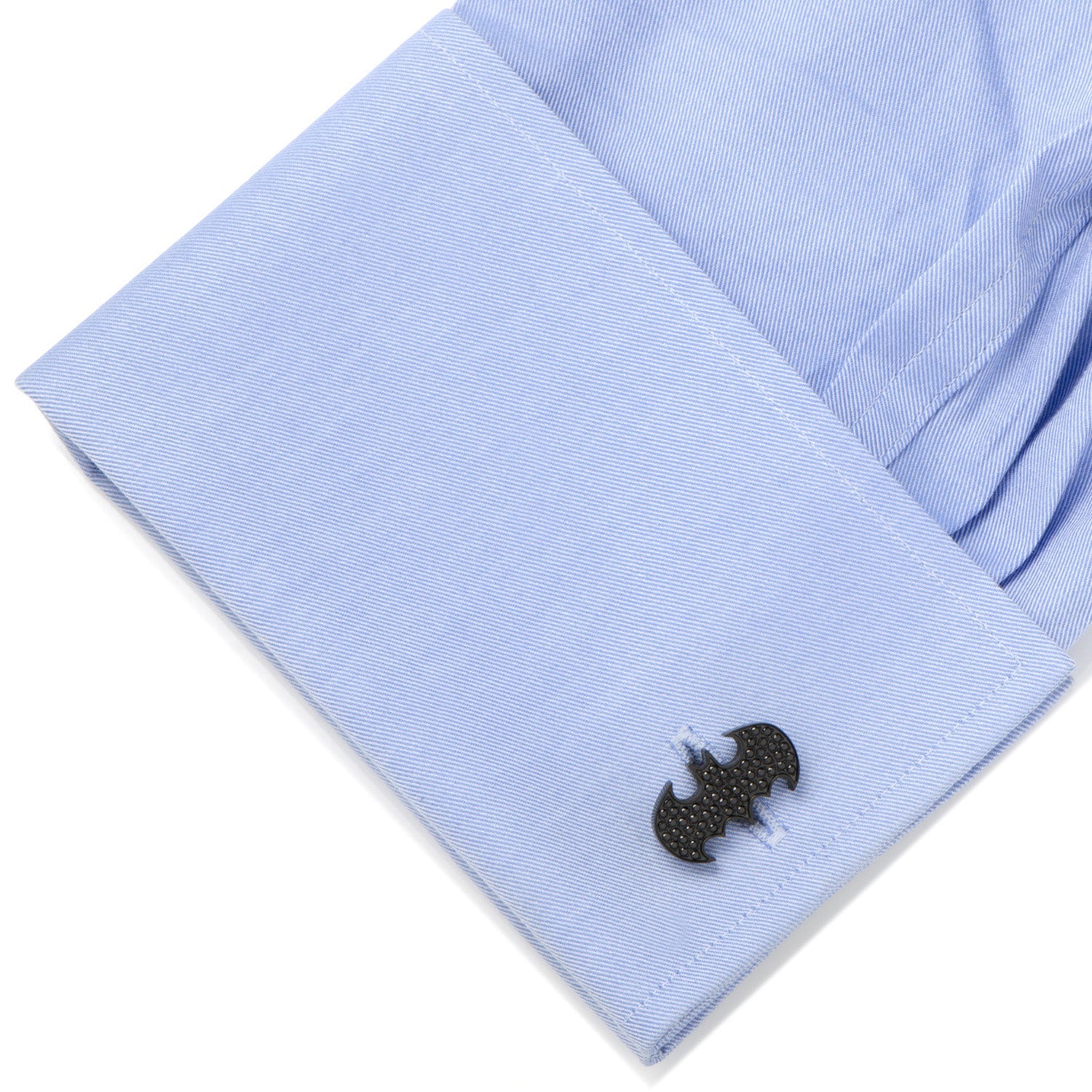 DC Batman Stainless Steel Black Pave Crystal Cufflinks by Cufflinks.com