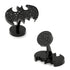 DC Batman Stainless Steel Black Pave Crystal Cufflinks by Cufflinks.com