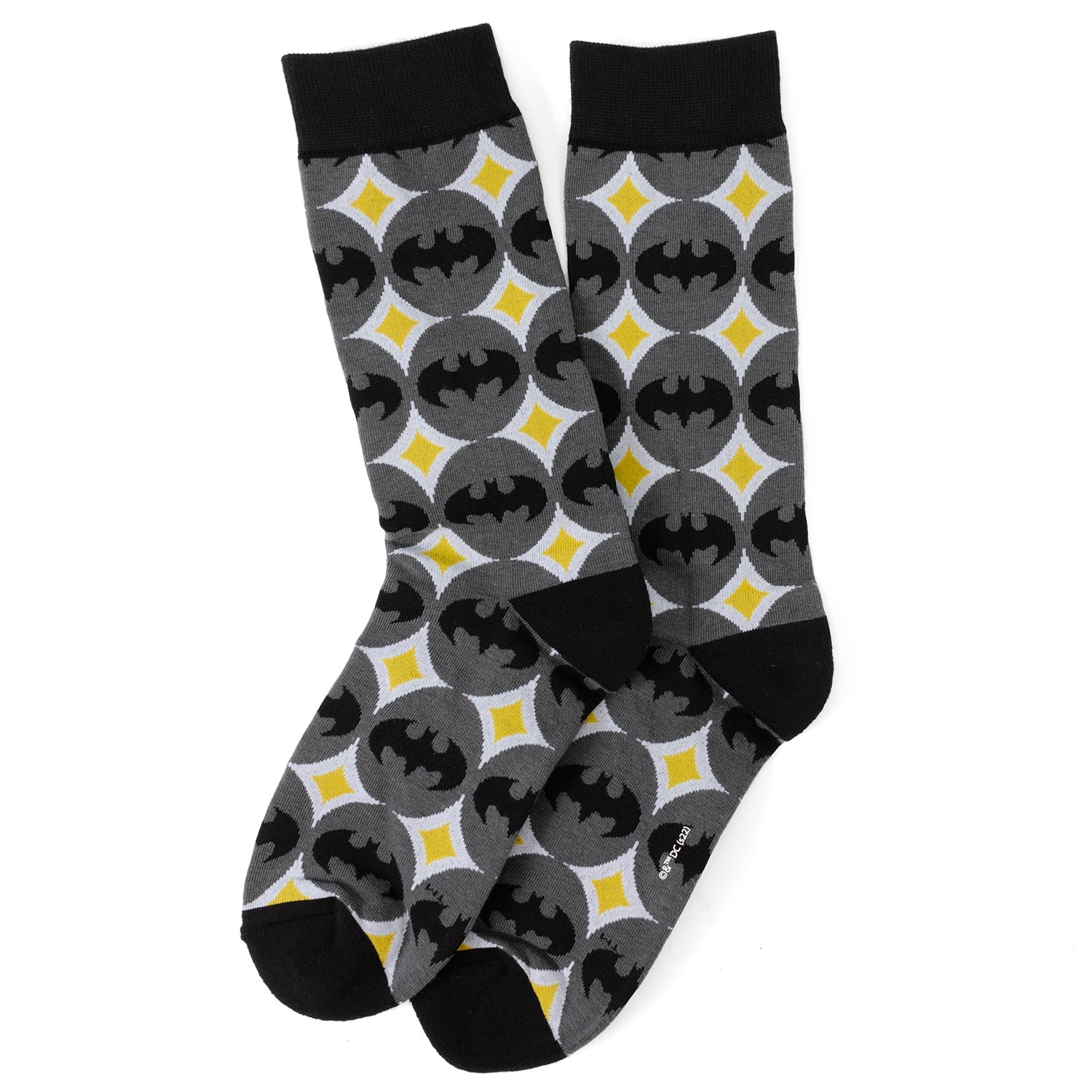 DC Batman Circle Gray Black Men&