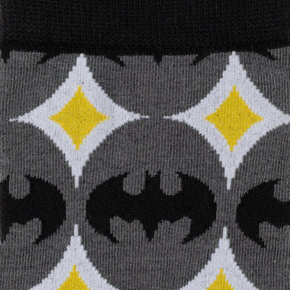 DC Batman Circle Gray Black Men&