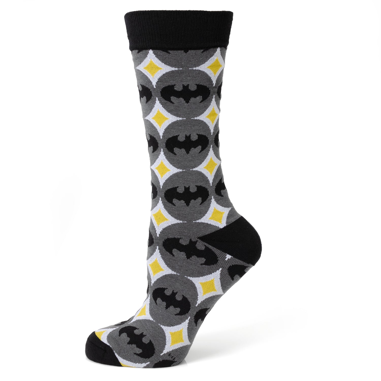 DC Batman Circle Gray Black Men&