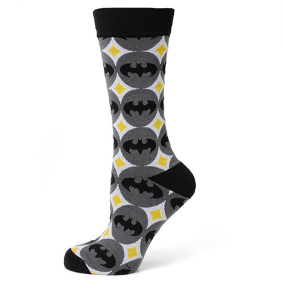 DC Batman Circle Gray Black Men&