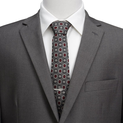 DC Batman Medallion Symbol Charcoal Silk Men&