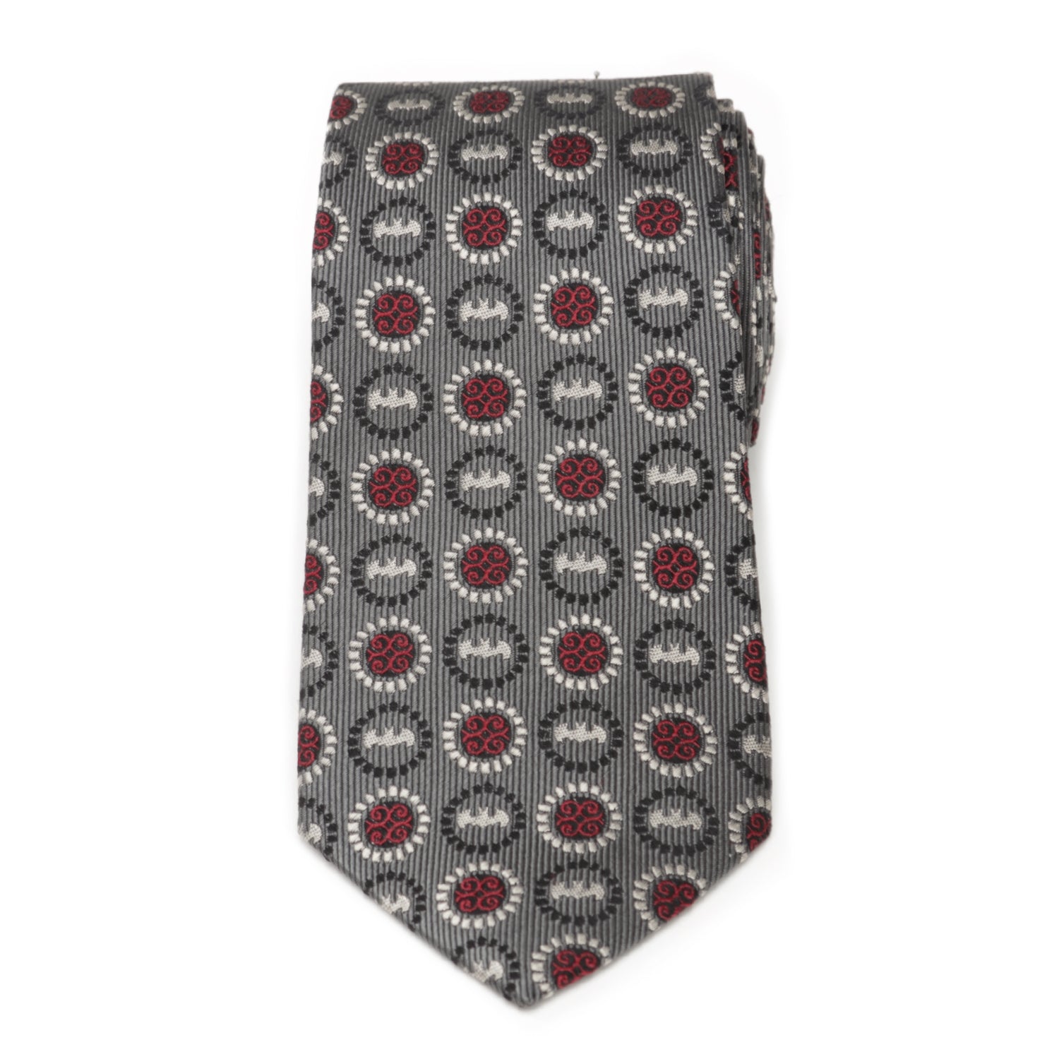 DC Batman Medallion Symbol Charcoal Silk Men&