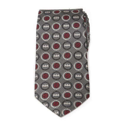 DC Batman Medallion Symbol Charcoal Silk Men&