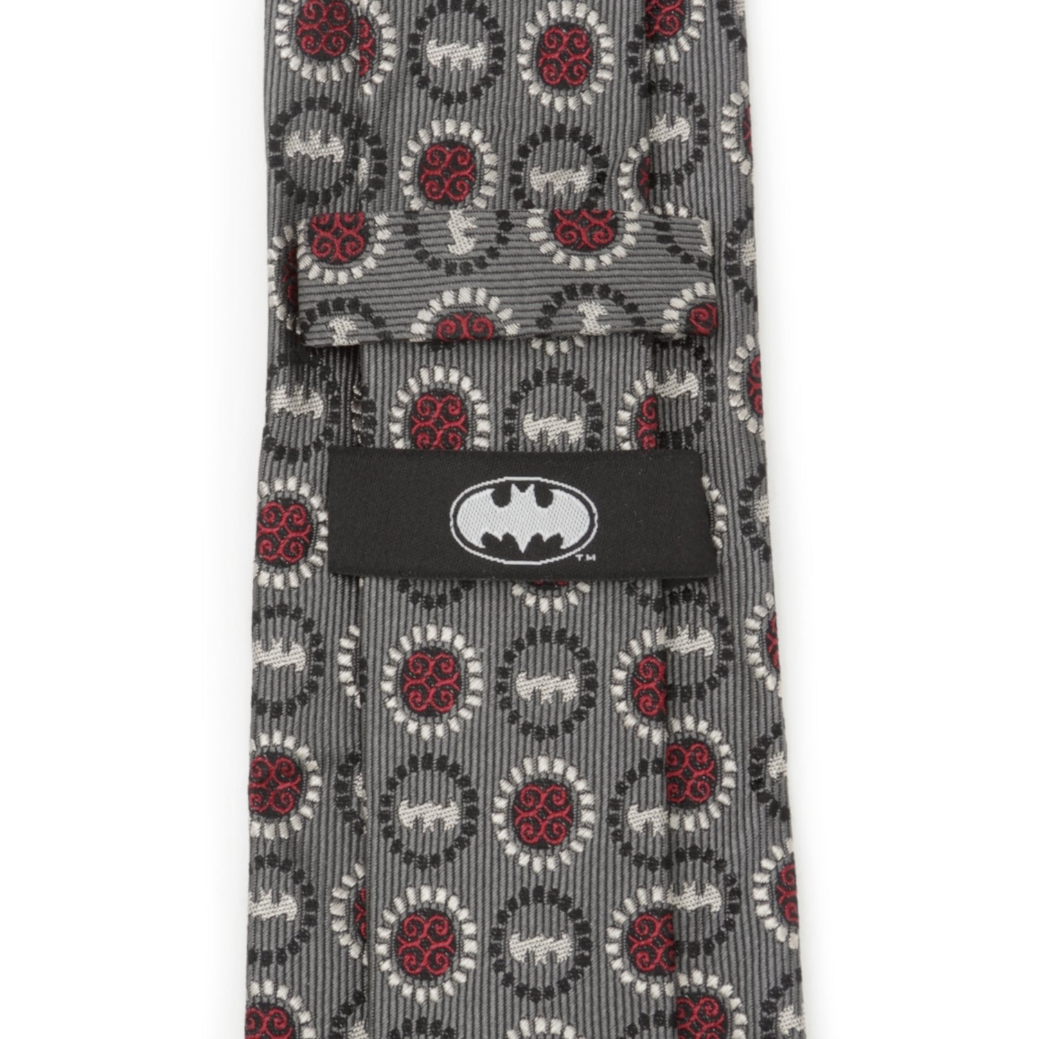 DC Batman Medallion Symbol Charcoal Silk Men&