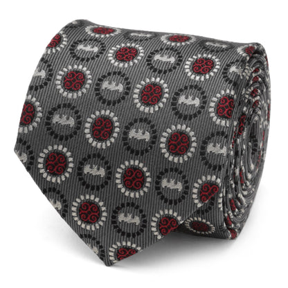 DC Batman Medallion Symbol Charcoal Silk Men&
