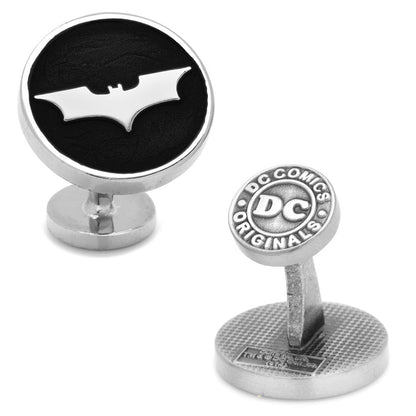 DC Batman Dark Knight Recessed Black Cufflinks by Cufflinks.com
