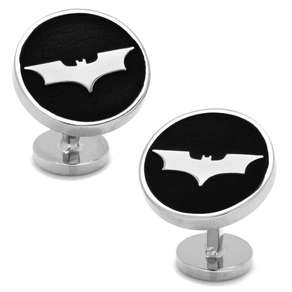 DC Batman Dark Knight Recessed Black Cufflinks by Cufflinks.com