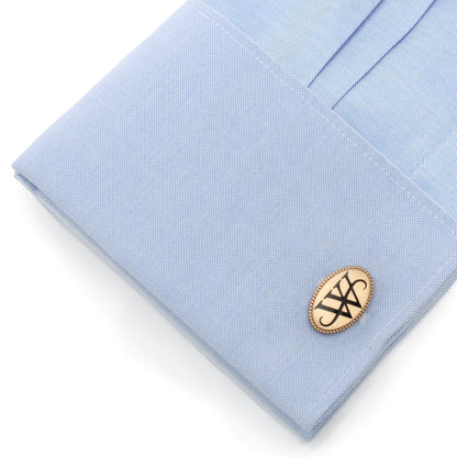 DC Batman Wayne Monogram Gold Cufflinks by Cufflinks.com