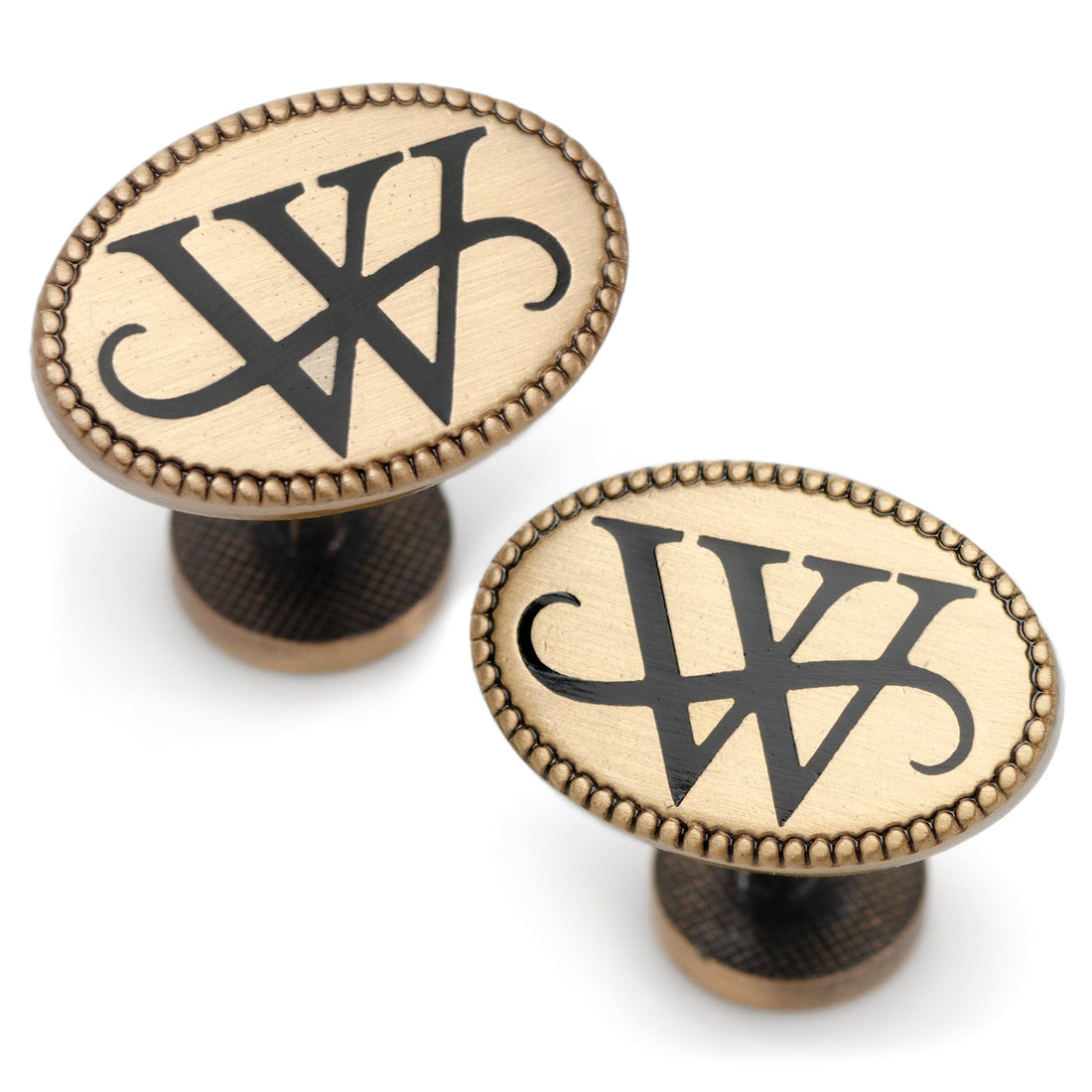 DC Batman Wayne Monogram Gold Cufflinks by Cufflinks.com