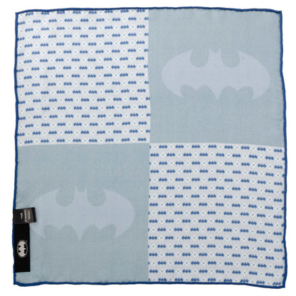 DC Batman Multi Motif Blue Pocket Square by Cufflinks.com