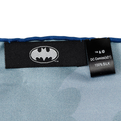 DC Batman Multi Motif Blue Pocket Square by Cufflinks.com