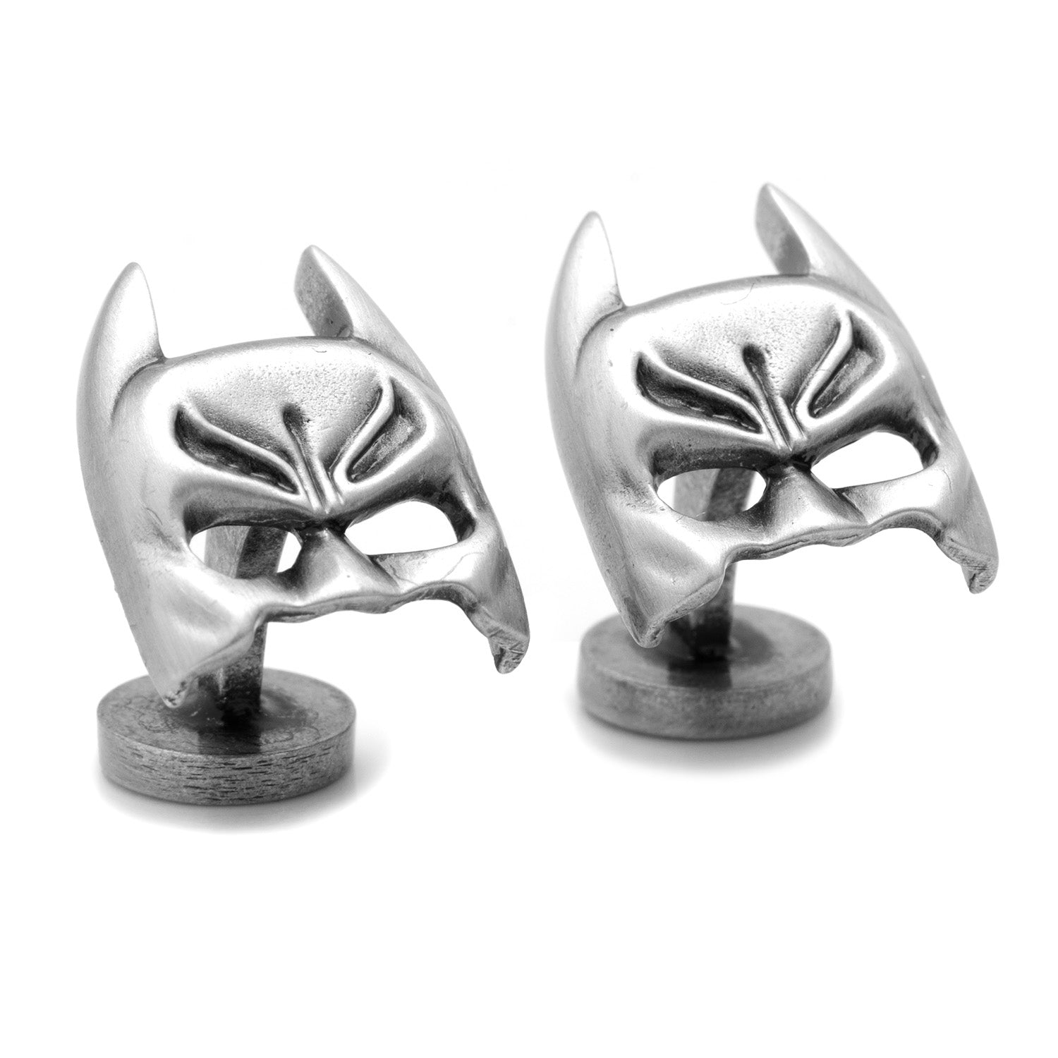 DC Batman Cowl Mask Silver Cufflinks by Cufflinks.com